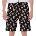 Watercolor Cherry Blossom Pattern Print Men's Beach Shorts