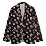 Watercolor Cherry Blossom Pattern Print Men's Blazer