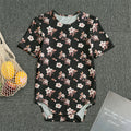 Watercolor Cherry Blossom Pattern Print Men's Bodysuit