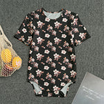 Watercolor Cherry Blossom Pattern Print Men's Bodysuit