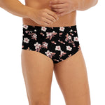 Watercolor Cherry Blossom Pattern Print Men's Briefs