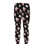 Watercolor Cherry Blossom Pattern Print Men's leggings