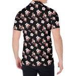 Watercolor Cherry Blossom Pattern Print Men's Shirt