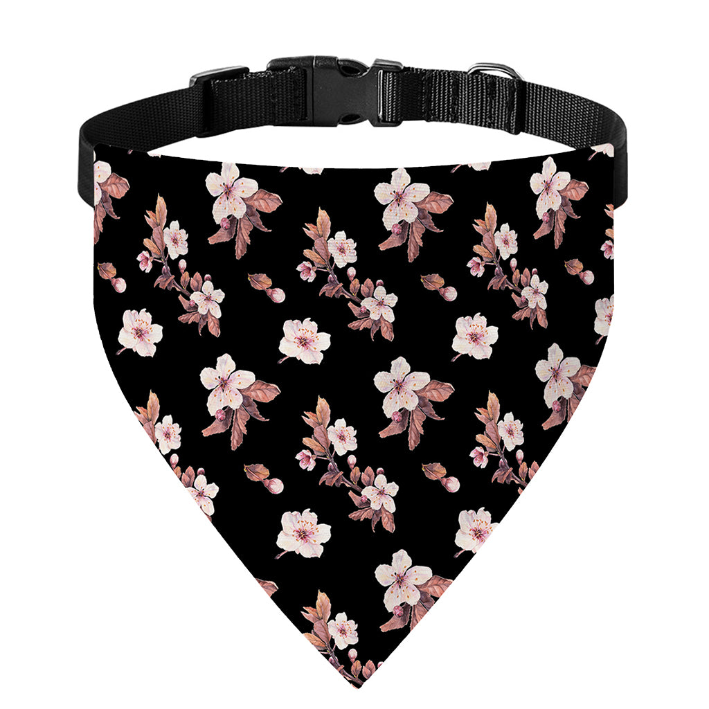 Watercolor Cherry Blossom Pattern Print Over The Collar Dog Bandana