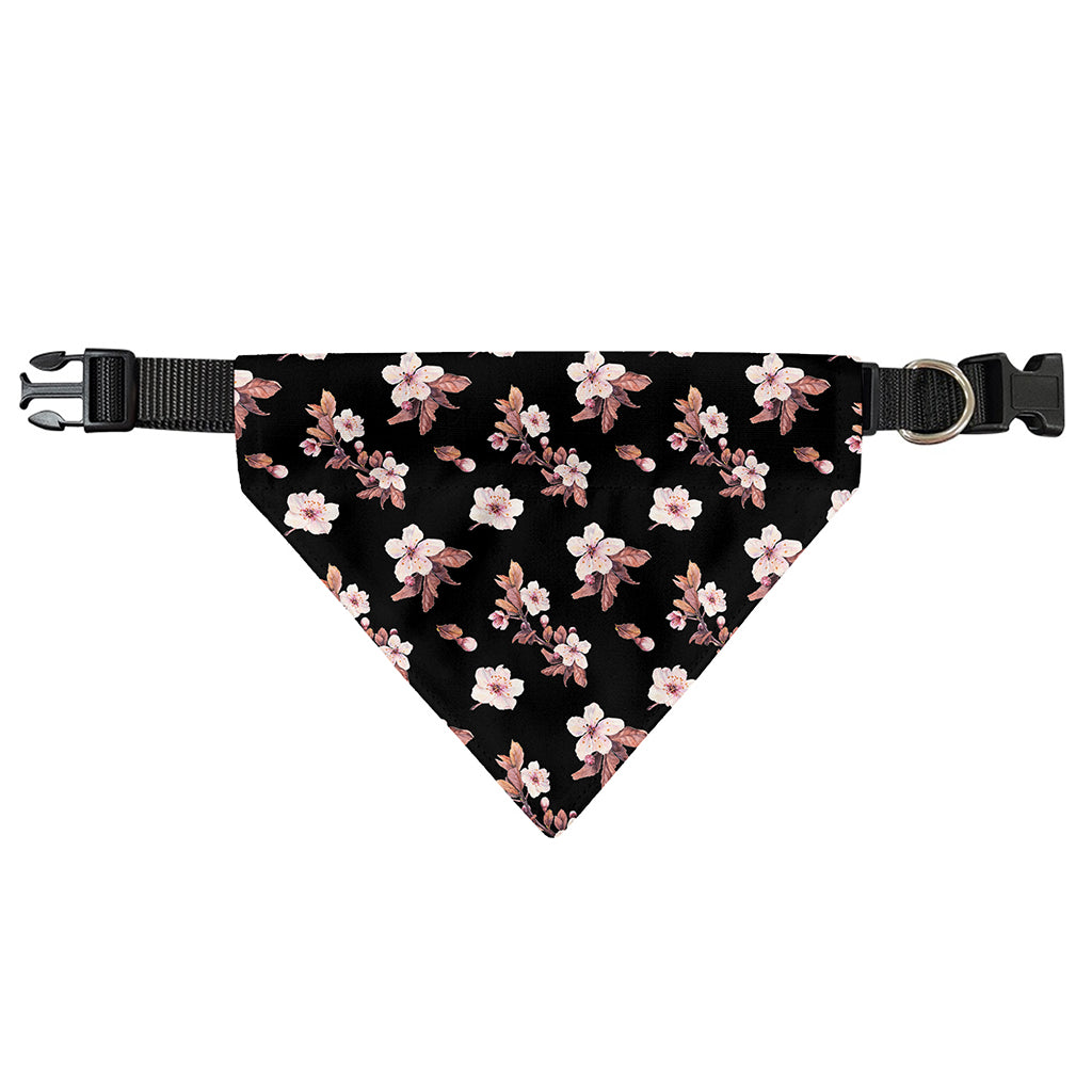 Watercolor Cherry Blossom Pattern Print Over The Collar Dog Bandana