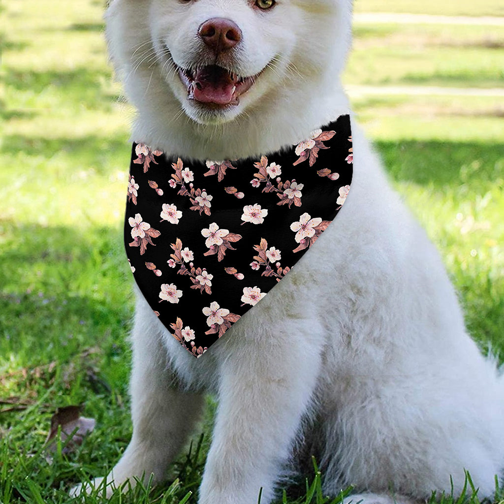 Watercolor Cherry Blossom Pattern Print Over The Collar Dog Bandana