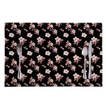 Watercolor Cherry Blossom Pattern Print Placemat
