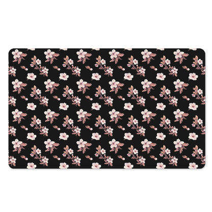 Watercolor Cherry Blossom Pattern Print Polyester Doormat