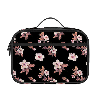 Watercolor Cherry Blossom Pattern Print Portable Lunch Bag
