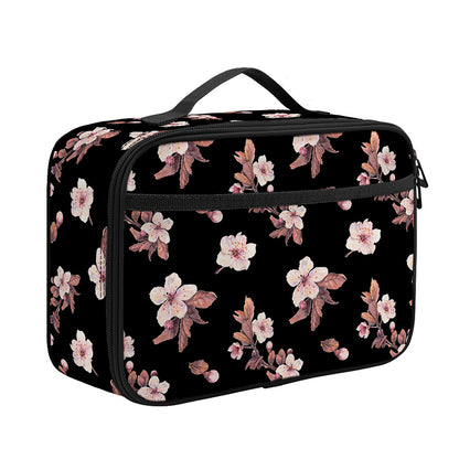 Watercolor Cherry Blossom Pattern Print Portable Lunch Bag