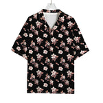 Watercolor Cherry Blossom Pattern Print Rayon Hawaiian Shirt