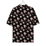 Watercolor Cherry Blossom Pattern Print Rayon Hawaiian Shirt