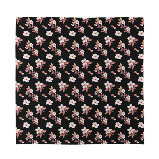 Watercolor Cherry Blossom Pattern Print Silk Bandana