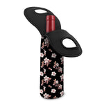 Watercolor Cherry Blossom Pattern Print Single Neoprene Wine Tote