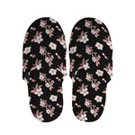Watercolor Cherry Blossom Pattern Print Slippers