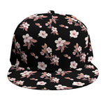 Watercolor Cherry Blossom Pattern Print Snapback Cap