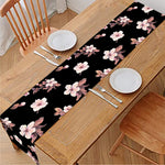 Watercolor Cherry Blossom Pattern Print Table Runner