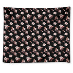 Watercolor Cherry Blossom Pattern Print Tapestry