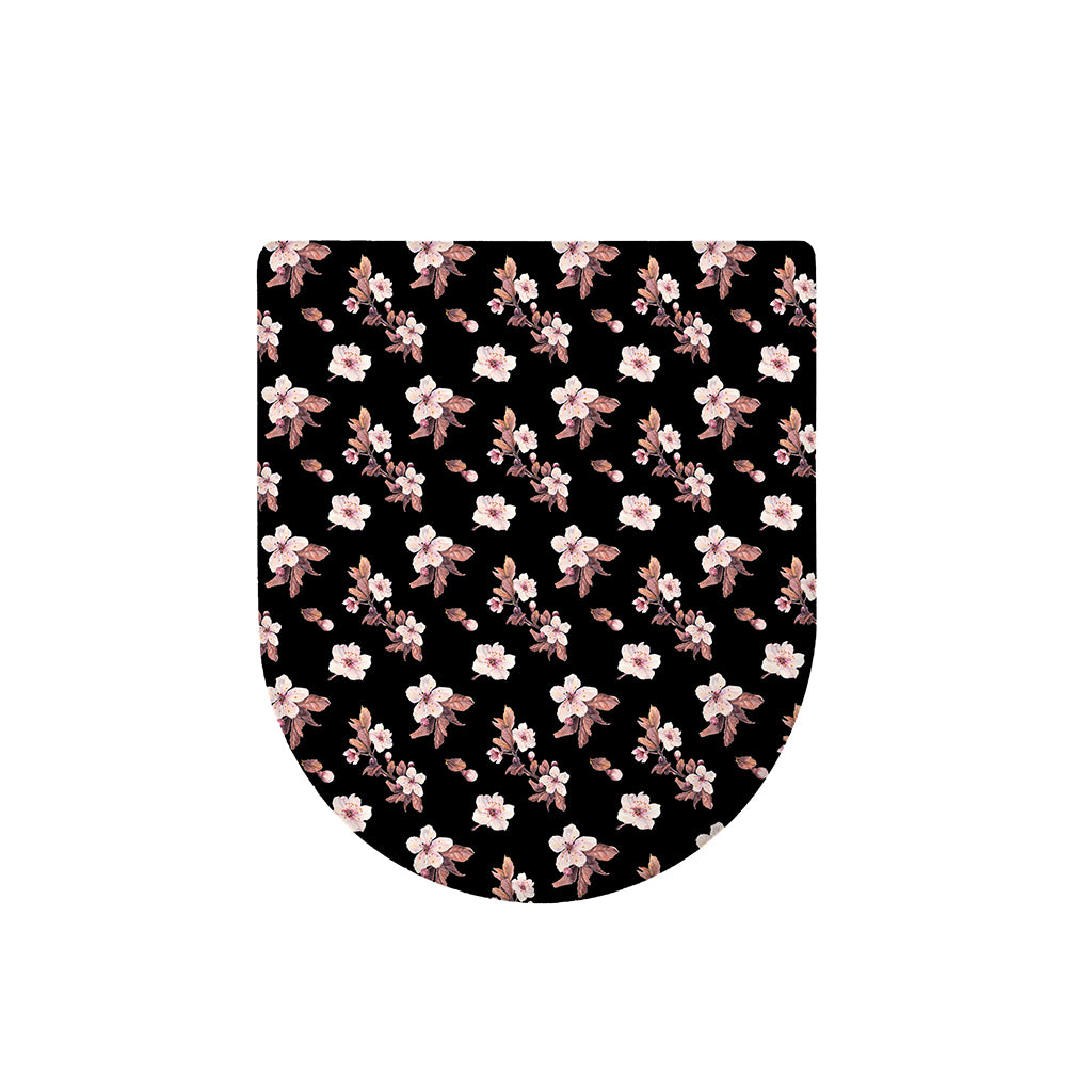 Watercolor Cherry Blossom Pattern Print Toilet Lid Cover