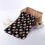 Watercolor Cherry Blossom Pattern Print Towel