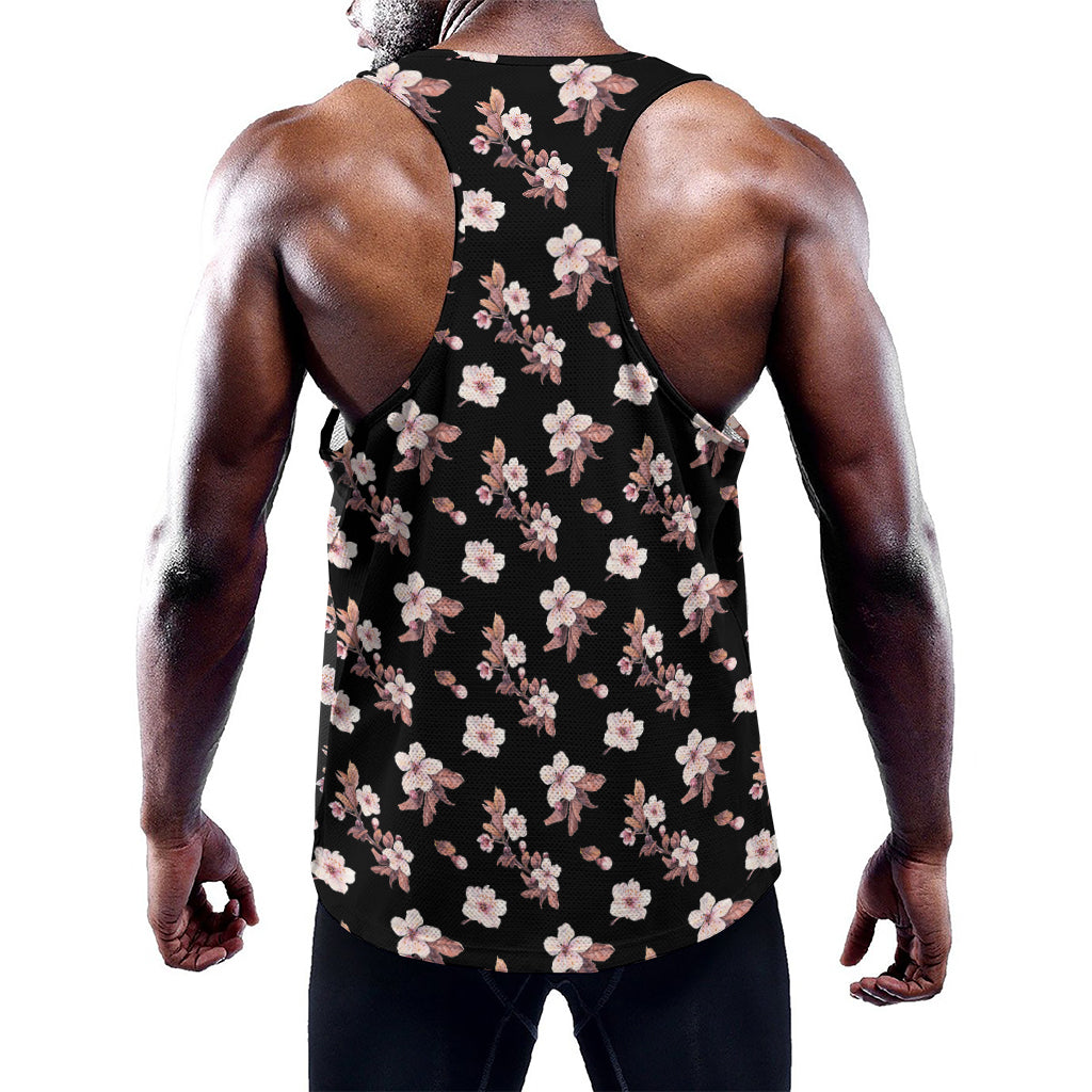 Watercolor Cherry Blossom Pattern Print Training Tank Top