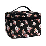 Watercolor Cherry Blossom Pattern Print Travel Makeup Bag