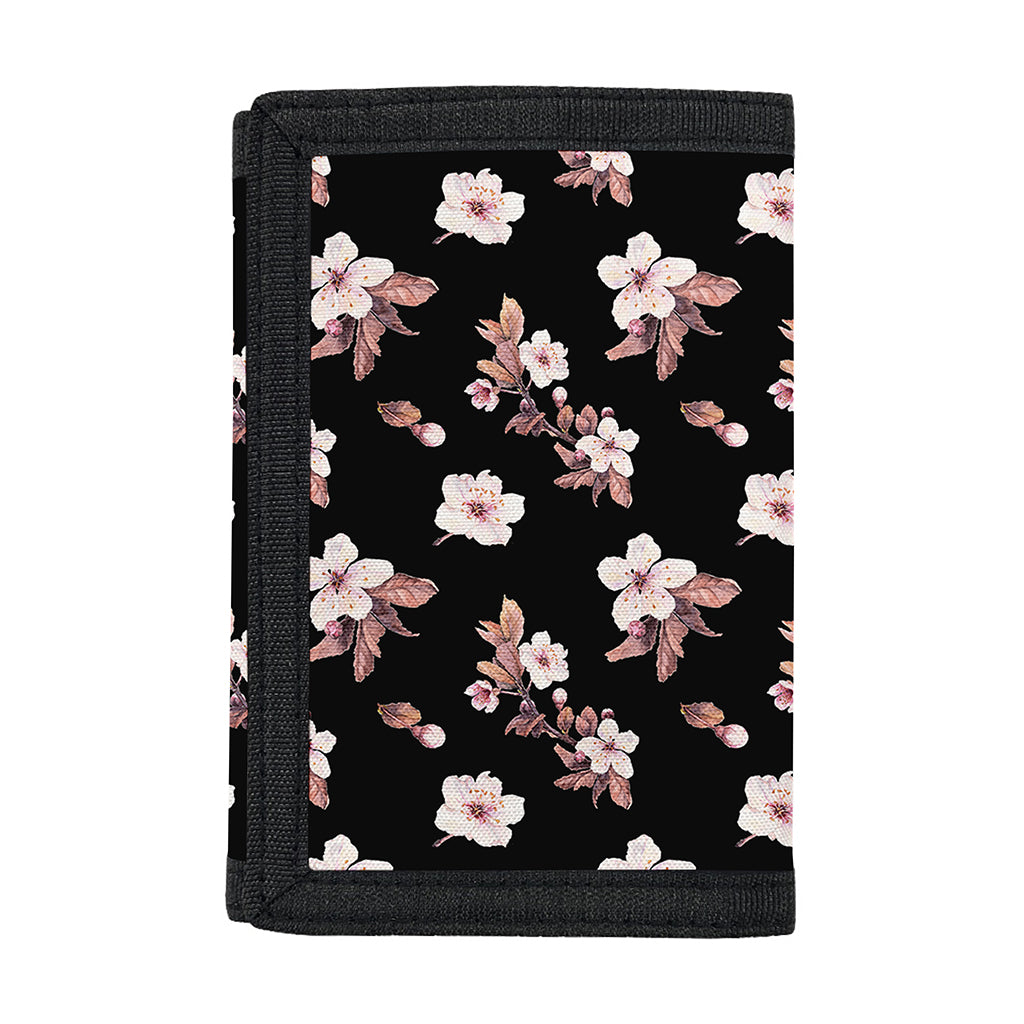 Watercolor Cherry Blossom Pattern Print Trifold Wallet