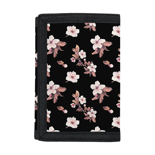 Watercolor Cherry Blossom Pattern Print Trifold Wallet