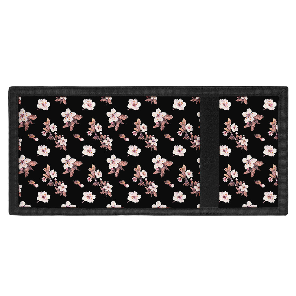 Watercolor Cherry Blossom Pattern Print Trifold Wallet