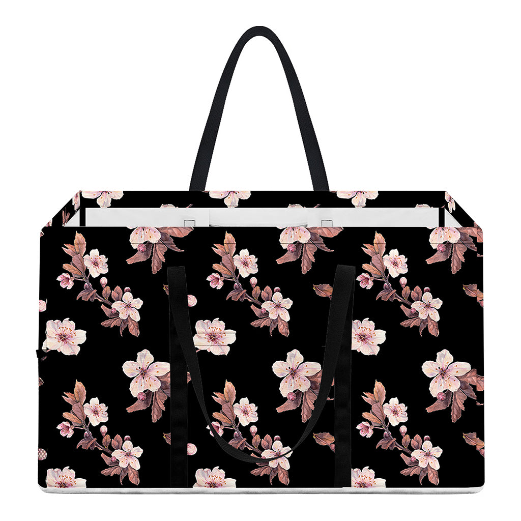 Watercolor Cherry Blossom Pattern Print Utility Tote Bag