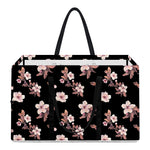 Watercolor Cherry Blossom Pattern Print Utility Tote Bag