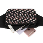Watercolor Cherry Blossom Pattern Print Waist Bag