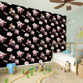 Watercolor Cherry Blossom Pattern Print Wall Sticker