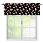 Watercolor Cherry Blossom Pattern Print Window Valance