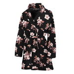 Watercolor Cherry Blossom Pattern Print Women's Bathrobe