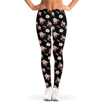 Watercolor Cherry Blossom Pattern Print Women's Leggings