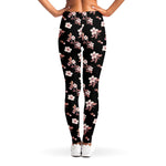 Watercolor Cherry Blossom Pattern Print Women's Leggings