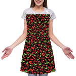 Watercolor Cherry Pattern Print Adjustable Apron