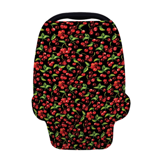 Watercolor Cherry Pattern Print Baby Seat Cover