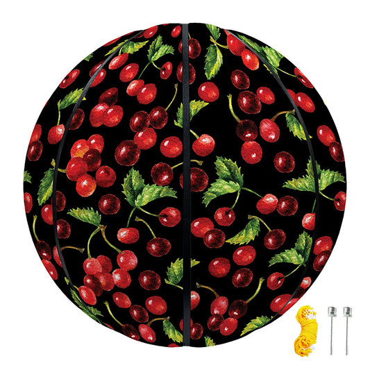 Watercolor Cherry Pattern Print Basketball
