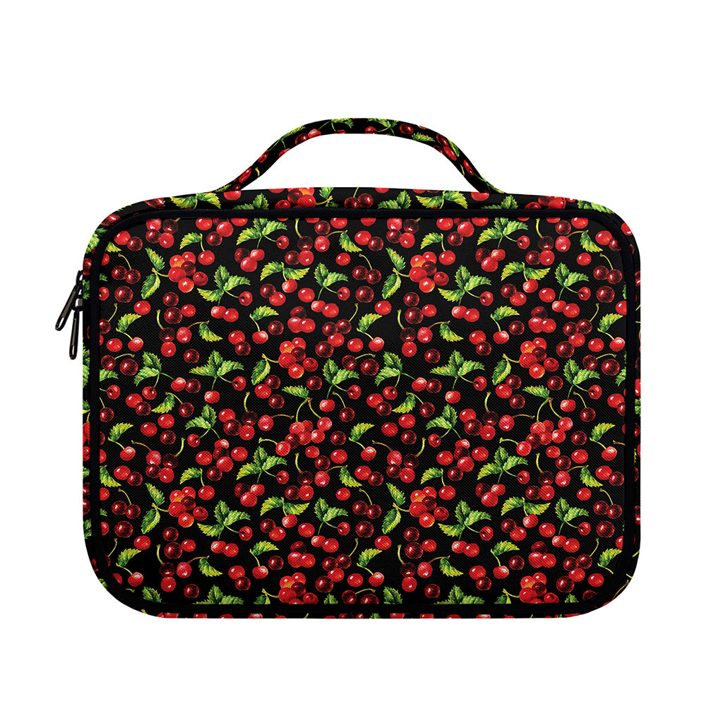 Watercolor Cherry Pattern Print Briefcase Bible Bag