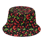 Watercolor Cherry Pattern Print Bucket Hat