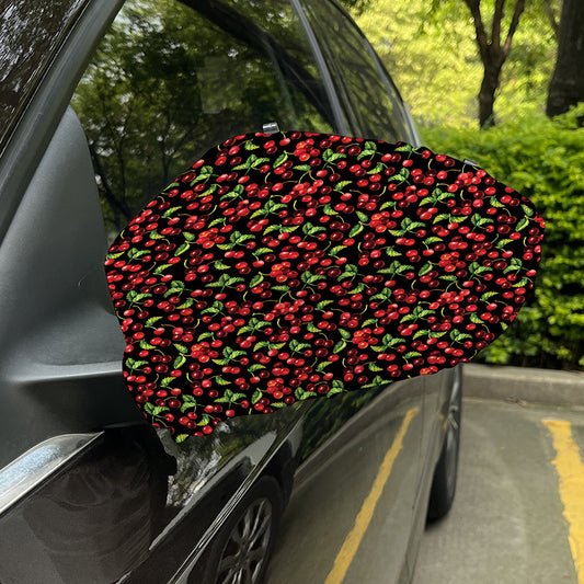 Watercolor Cherry Pattern Print Car Side Mirror Covers