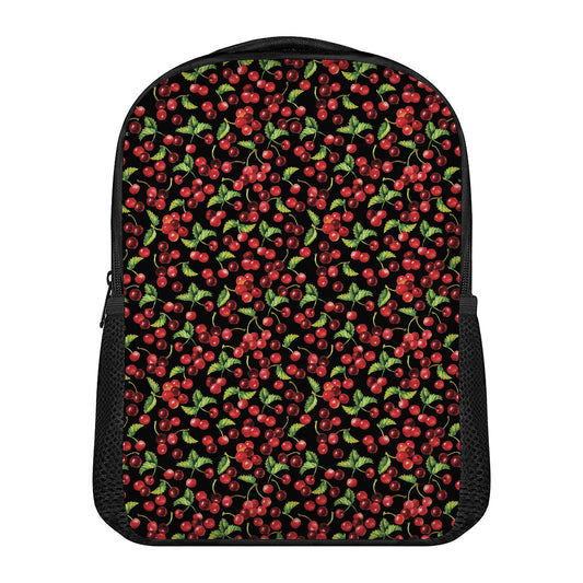 Watercolor Cherry Pattern Print Casual Backpack