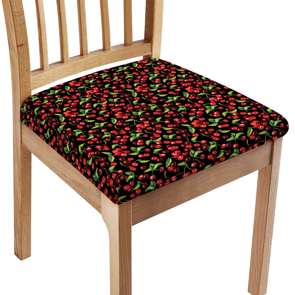 Watercolor Cherry Pattern Print Chair Cushion Cover