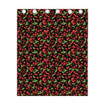Watercolor Cherry Pattern Print Curtain