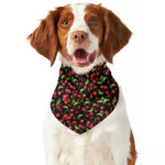 Watercolor Cherry Pattern Print Dog Bandana