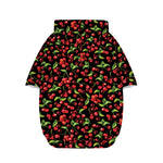 Watercolor Cherry Pattern Print Dog Zip Up Hoodie
