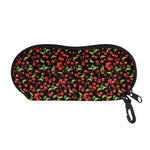 Watercolor Cherry Pattern Print Glasses Case