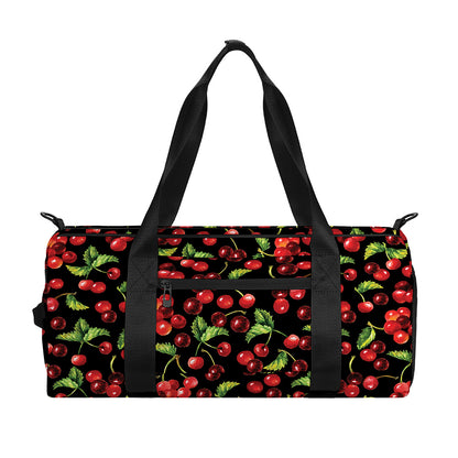 Watercolor Cherry Pattern Print Gym Bag